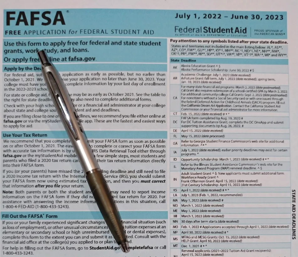 FAFSA Deadlines 2022-2023